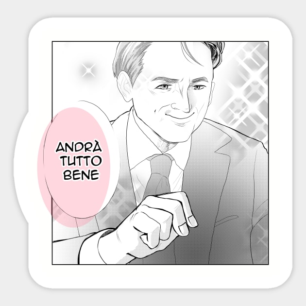 Giuseppe Conte Sticker by Angieart